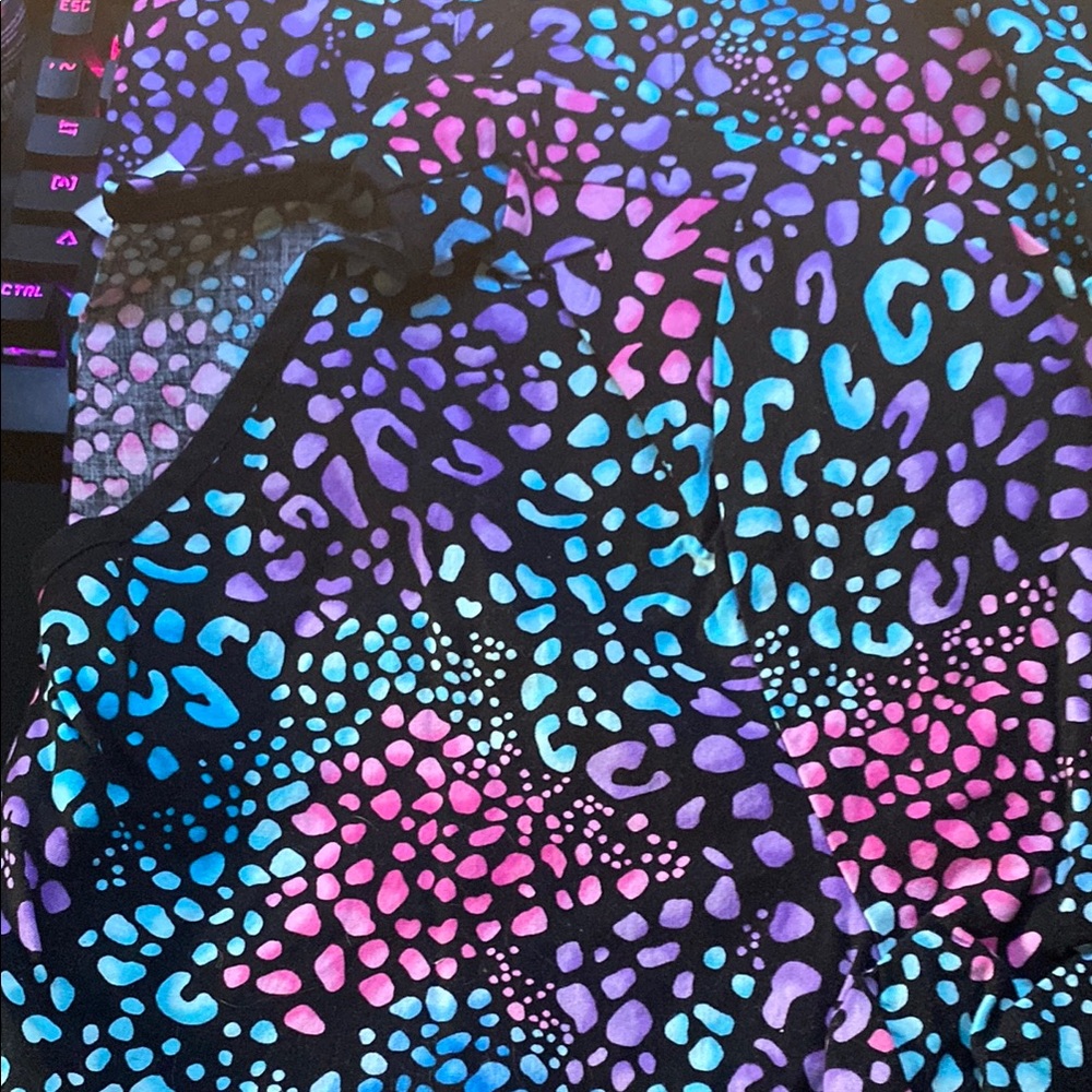Colorful Animal Print Scrub Top